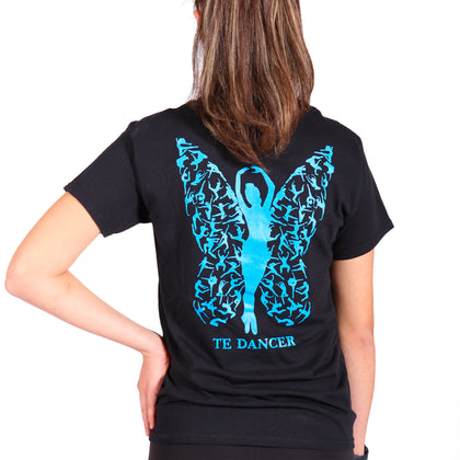 TE Black & Blue Butterfly Dancer Tee - TECOMPS