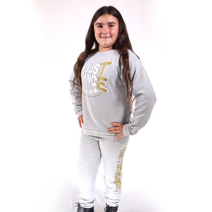 TE Just Dance Sweatshirt Grey with Gold Sparkles - TECOMPS