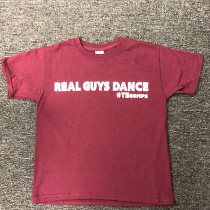 Real Guys Dance Burgundy w/ White T-Shirt - TECOMPS