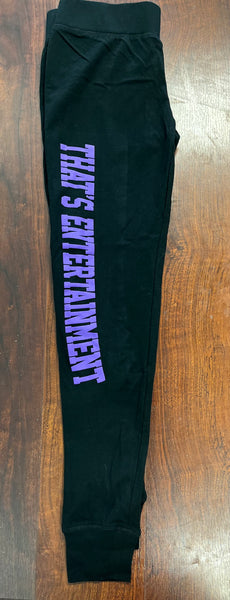 Purple and black joggers shop