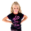 My Heart Beats in 8 Counts Black & Pink T-Shirt