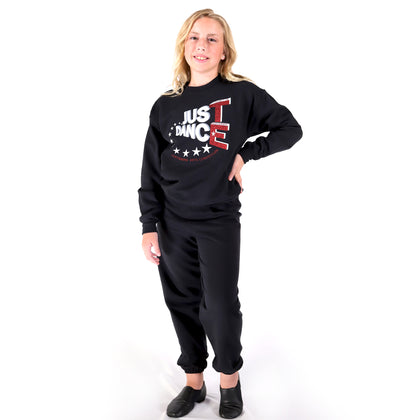 TE Just Dance Sweatshirt Black with Red Sparkles - TECOMPS