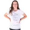 My Heart Beats in 8 Counts White & Grey T-Shirt