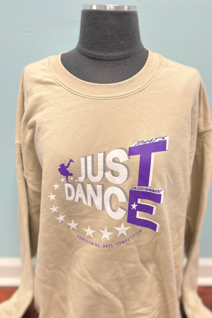 TE Just Dance Sweatshirt Beige w/ Purple - TECOMPS