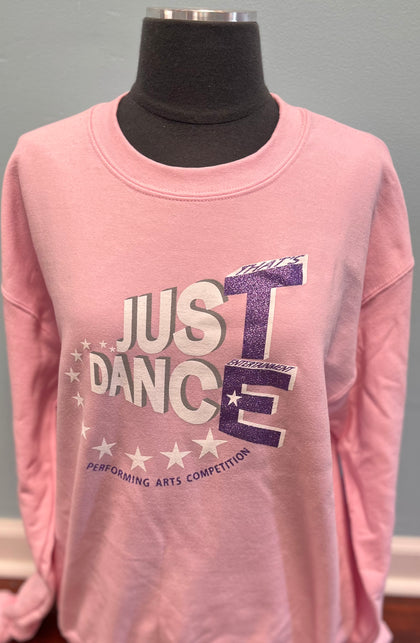 TE Just Dance Pink Sweatshirts with Purple Sparkles - TECOMPS