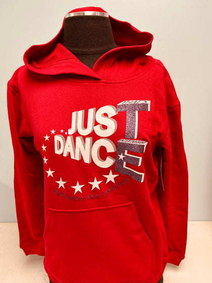 TE Just Dance Hoodie Red with Purple Sparkles - TECOMPS