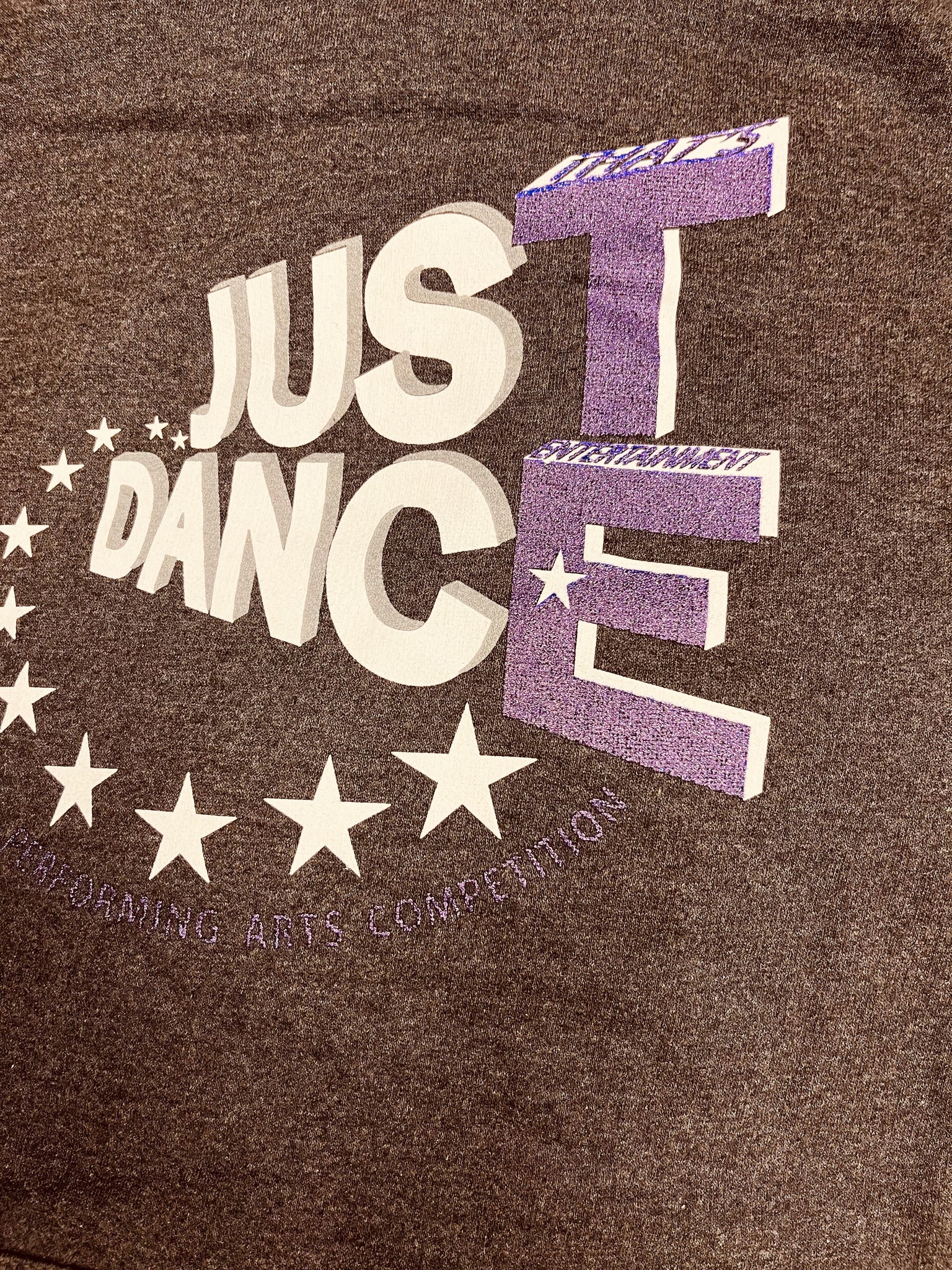 TE Just Dance Hoodie Charcoal with Purple Sparkles