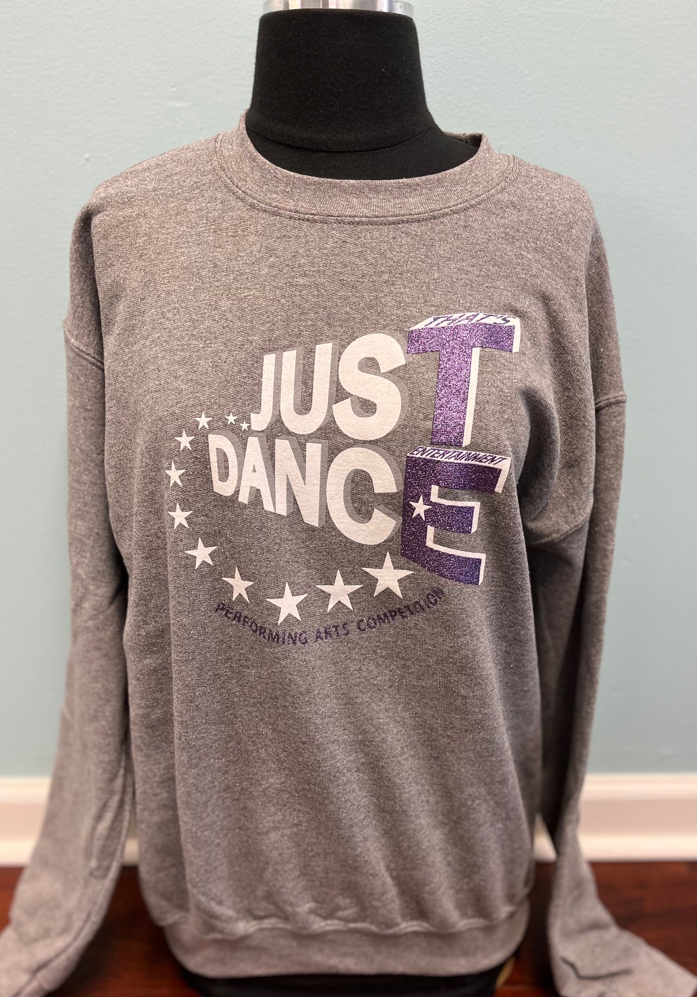 TE Just Dance Slate Grey Sweatshirts with Purple Sparkles