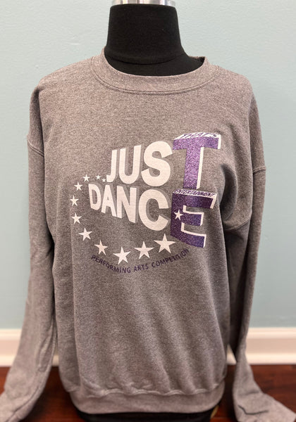 TE Just Dance Slate Grey Sweatshirts with Purple Sparkles - TECOMPS