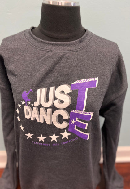 TE Just Dance Sweatshirt Charcoal w/ Purple - TECOMPS