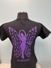TE Black & Purple Butterfly Dancer Tee w/ Purple Sparkles