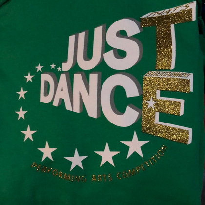 TE Just Dance Hoodies Green w Gold Sparkles - TECOMPS
